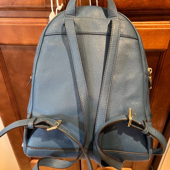 Michael Kors Rhea Backpack, Blue, EUC - Picture 4 of 9